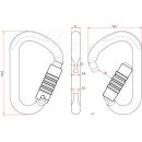 Aliens STAHL HMS TRILOCK Stahl-Karabiner 45 kN