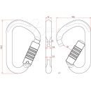 Aliens STAHL HMS TRILOCK Stahl-Karabiner 45 kN