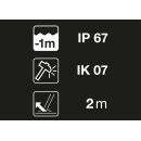 Petzl ARIA 1R - 475 Lumen, robuste, staub- und wasserdichte, aufladbare Kompaktstirnlampe